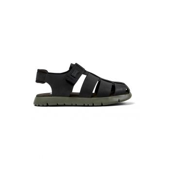 Sandale fisherman de piele cu velcro