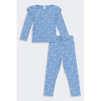Set de bluza cu imprimeu si pantaloni - 2 piese