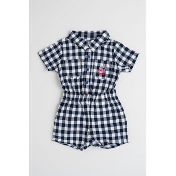 Set de body cu model gingham si pantaloni scurti