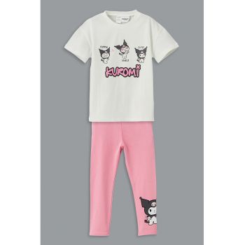 Set de colanti si tricou cu imprimeu - 2 Piese