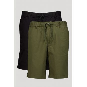 Set de pantaloni cu model uni si buzunare laterale - 2 perechi
