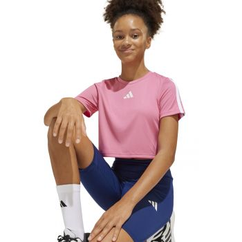 Set de tricou crop cu logo si colanti pentru ciclism