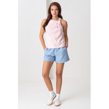 Top din bumbac cu nod Amy