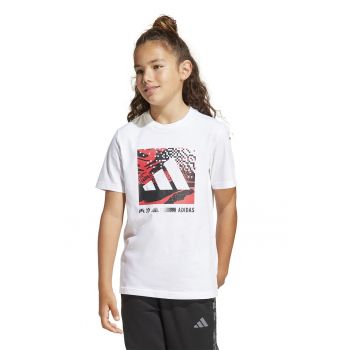 Tricou cu decolteu la baza gatului si imprimeu