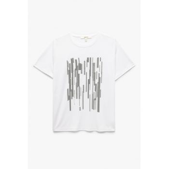 Tricou cu imprimeu geometric