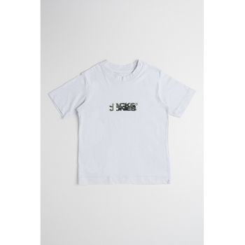 Tricou cu imprimeu logo discret