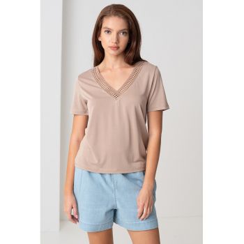 Tricou cu insertie crosetata Savannah