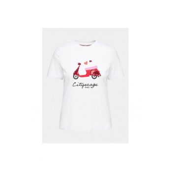 Tricou dama -  303602994 - Bumbac - XS INTL - Alb