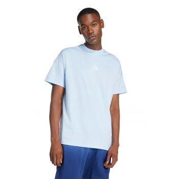 Tricou de bumbac cu decolteu la baza gatului