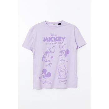 Tricou de bumbac cu Mickey mouse