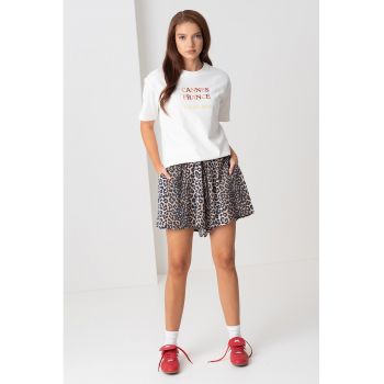 Tricou din bumbac organic cu imprimeu text