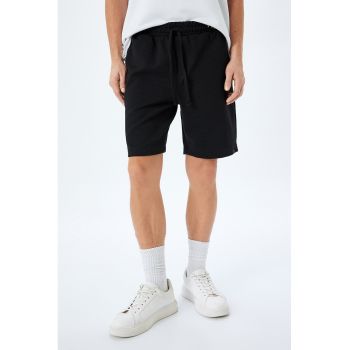 Bermude striate cu model uni