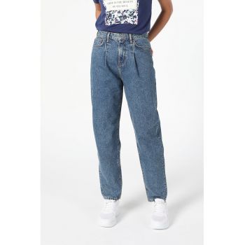 Blugi conici cu talie inalta 886 Dennis