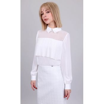 Bluza cu garnitura plisata