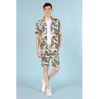 Camasa cu maneci scurte si imprimeu tropical