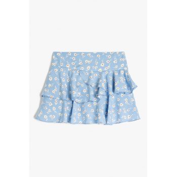 Fusta scurta cu model floral
