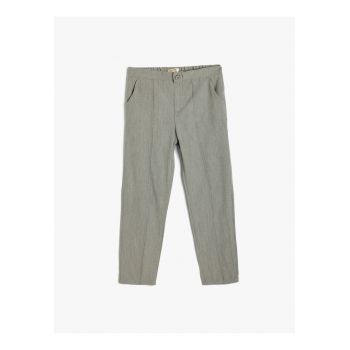 Pantaloni evazati cu buzunare - Gri -