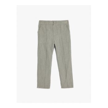 Pantaloni regular fit cu buzunare - Gri -