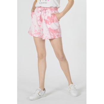 Pantaloni scurti de bumbac cu model tie-dye