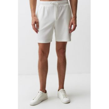 Pantaloni scurti din amestec de modal cu snur