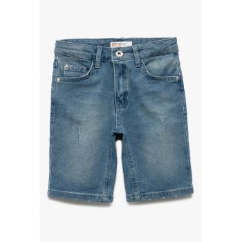 Pantaloni scurti slim-fit din denim