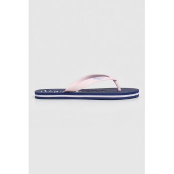 Papuci flip-flop cu imprimeu logo