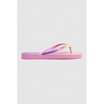 Papuci flip-flop cu logo metalic