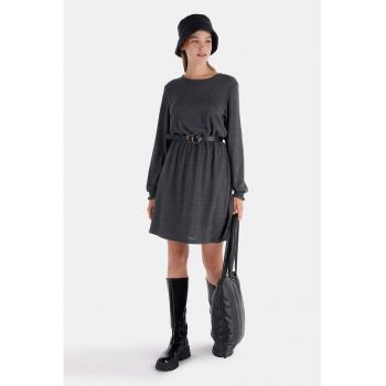 Rochie evazata cu talie elastica