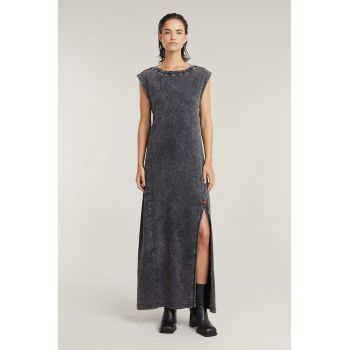 Rochie maxi din bumbac organic cu slit lateral