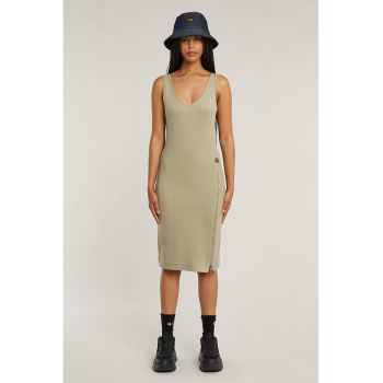 Rochie midi din bumbac organic cu croiala cambrata