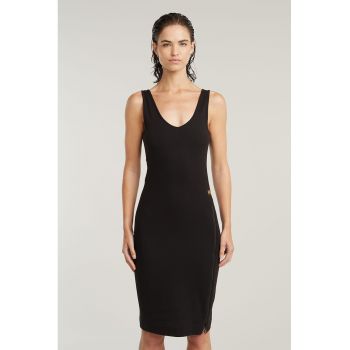 Rochie midi din bumbac organic cu croiala cambrata