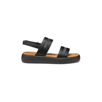 Sandale din piele ecologica cu inchidere velcro si detalii stralucitoare