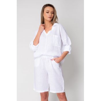 Set bluza si pantalon scurt din 100% IN White 16488