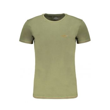 Tricou barbati - cu mini logo brodat - Regular Fit - Verde