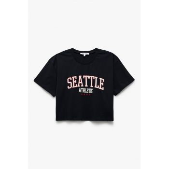 Tricou crop de bumbac