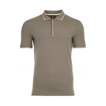 Tricou polo slim fit din amestec de bumbac