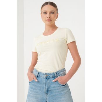 Tricou slim fit cu logo