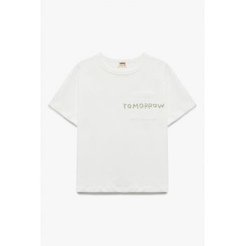 Tricou supradimensionat cu text