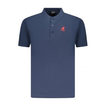 U.S. Grand POLO Tricou polo barbati simplu cu logo brodat - regular fit - bleumarin