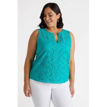 Bluza fara maneci cu perforatii