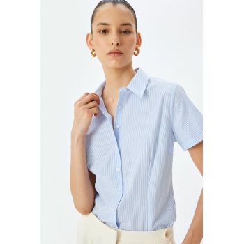 Camasa cu maneci scurte si model in dungi