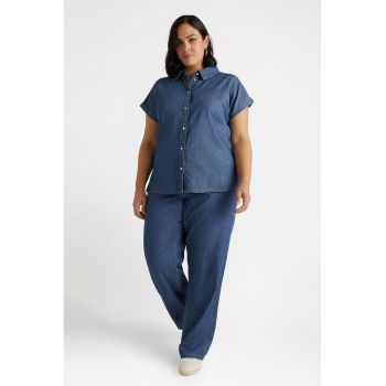 Camasa de denim cu maneci scurte