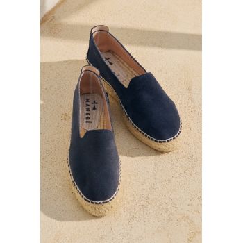Espadrile de piele intoarsa