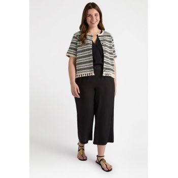 Pantaloni crop cu snur
