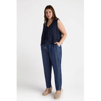 Pantaloni din lyocell cu snur