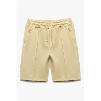 Pantaloni scurti cu snur si buzunare laterale