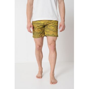 Pantaloni scurti de baie cu cordon in talie si model