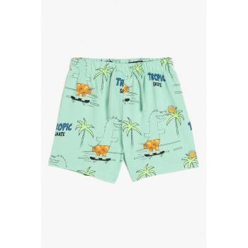 Pantaloni scurti de bumbac cu imprimeu