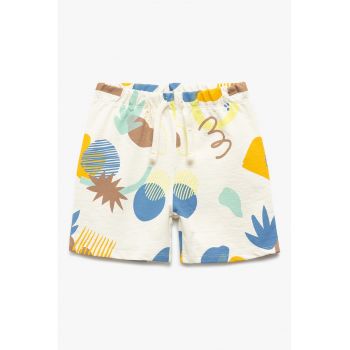 Pantaloni scurti de bumbac cu snur