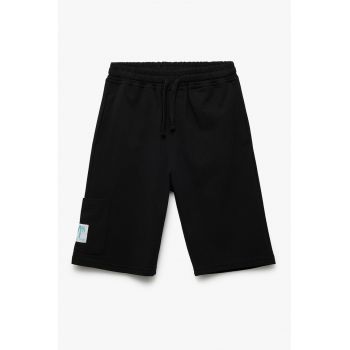 Pantaloni scurti de bumbac cu talie ajustabila